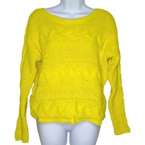 BAR III Women's Knitted Long Sleeve Sweater Yellow (Mustard) Size M